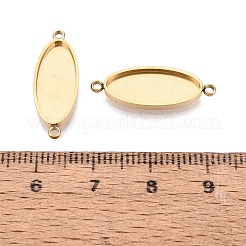 304 Stainless Steel Connector Cabochon Settings&nbsp;STAS-Q113-37G