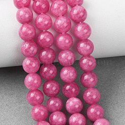 天然石ビーズ連売り  ラウンド  レッド  6mm  穴：1.2mm  約60~64個/連  15インチ〜15.2インチ（38~38.5cm）&nbsp;G-O183-03A-01