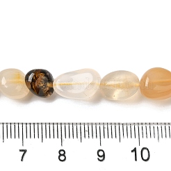 天然石瑪瑙ビーズ連売り  ナゲット  タンブルストーン  7~12x6~8x5~7mm  穴：1mm  約43~44個/連  15.47~15.63インチ（39.3~39.7cm）&nbsp;LS-G-G146-A38-01
