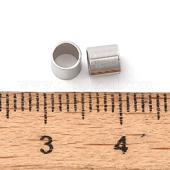 Rhodium Plated 925 Sterling Silver Crimp Beads&nbsp;STER-Z006-01F-P