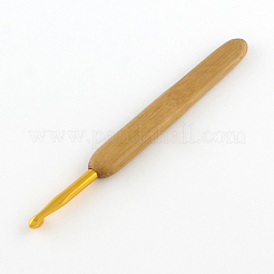 竹ハンドルアルミかぎ針編みのフック針セット  混合サイズ  ミックスカラー  130~135x13~15x7~9mm  ピン：1.0~6.0mm  11個/セット&nbsp;TOOL-R090
