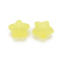 透明なアクリルビーズ  模造ゼリー  スター  きいろ  10x10.5x6mm  穴：1.6mm  約1690個/500g&nbsp;MACR-S373-26E-09