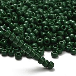 トーホー 3/0ラウンドビーズ  日本製シードビーズ  （47h）不透明なパイングリーン  5.5mm  穴：1.9mm  約2700個/ポンド&nbsp;SEED-TR03-0047H