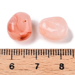 不透明なアクリルビーズ  ナゲット  ライトコーラル  12x10.5x7.5mm  穴：1.6mm  約760個/500g&nbsp;OACR-N137-39A