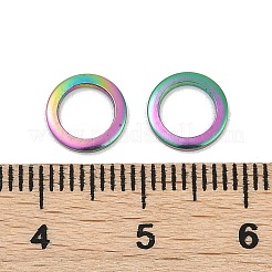 イオンプレーティング（IP）304ステンレス鋼リンクリング  リング  虹色  8x1mm&nbsp;STAS-F187-51M-8MM