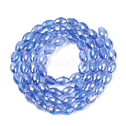Electroplate Transparent Glass Beads Strands&nbsp;LS-GL-N002-01A-A13