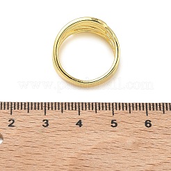 女性のための真鍮の指輪  絡み付きます  ゴールドカラー  12mm  usサイズ6 1/4(16.7mm)&nbsp;RJEW-K261-07B-G