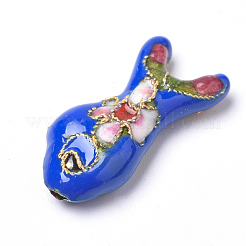 手作り七宝ビーズ  魚  ミックスカラー  19.5x9x5~6mm  穴：1mm&nbsp;X-CLB-S006-05
