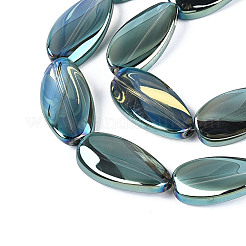 Electroplate Transparent Glass Beads Strands&nbsp;EGLA-N055-02H
