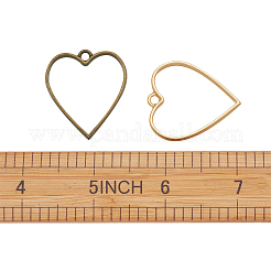 Rack Plating Alloy Open Back Bezel Pendants&nbsp;PALLOY-TA0001-28