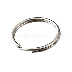 変色しにくい304ステンレススチール製スプリットキーリング  ステンレス鋼色  30x1.8mm&nbsp;STAS-M216-07P