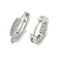 Brass Huggie Hoop Earring Findings&nbsp;KK-L152-20P