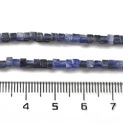 天然石ソーダライトビーズ連売り  キューブ  2~2.5x2.5~3.5x2.5~3mm  穴：0.4mm  約157~165個/連  14.96~15.75''（38~40センチメートル）&nbsp;G-B064-A27