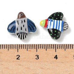 塗装合金ビーズをスプレー  鳥  15.5x15.5x5.5mm  穴：1.2mm&nbsp;FIND-Z109-01E