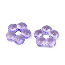 透明ガラスビーズ  花  ライラック  24x25x7mm  穴：6mm&nbsp;GLAA-F129-01H