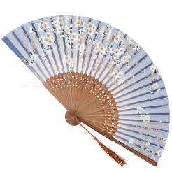 Bamboo Folding Fan&nbsp;AJEW-WH20054-297A