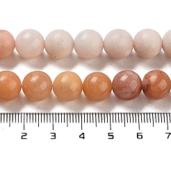 天然石ピンクアベンチュリンビーズ連売り  グラデーションスタイル  ラウンド  6mm  約63個/連  15.35''（39センチメートル）&nbsp;G-B095-A02-01