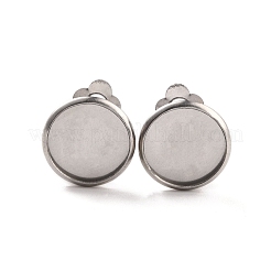 Non-Tarnish 316 Stainless Steel Clip-on Earring Findings&nbsp;STAS-I187-02C-P