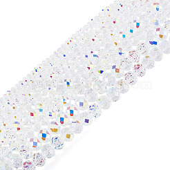 4 Starnds 4 Styles AB Color Plated Transparent Electroplate Beads Strands&nbsp;EGLA-TA0013-79