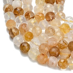 Grade A Natural Yellow Hematoid Quartz Beads Strands&nbsp;G-L642-F04-10mm