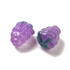 手作りランプワークビーズ連売り  ブドウ  暗い蘭  17x12~13x12~13mm  穴：1.2~1.4mm  約20個/連  13.39''（34センチメートル）&nbsp;LAMP-G162-05G