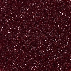 MIYUKIデリカビーズ  シリンダー  日本製シードビーズ  11/0  （db1102)トランスペアレントダーククランベリー  1.3x1.6mm  穴：0.8mm  約2000PCS /ボトル  10 G /ボトル&nbsp;SEED-JP0008-DB1102