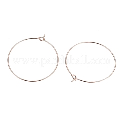 Ion Plating(IP) 316L Surgical Stainless Steel Hoop Earring Findings&nbsp;STAS-G130-03RG-30MM