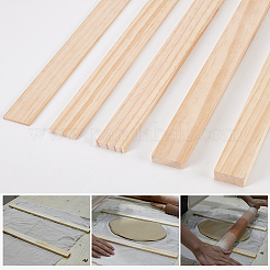ウッドシート  土板ガイド用  長方形  淡黄色  35.2x2.95x0.33~1.2cm  5個/セット&nbsp;TOOL-WH0136-87