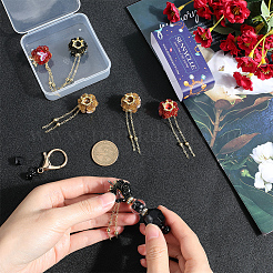 6Pcs 3 Colors Handmade Polymer Clay Rhinestone Beads&nbsp;CLAY-SC0001-92