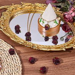プラスチックペンダント10個  バラの花のチャーム  暗赤色  25~28x22~25x20~23mm  穴：1.5mm&nbsp;KY-SC0002-62