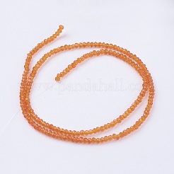 ガラスビーズ連売り  多面カット  ロンデル  ミックスカラー  3x2~2.5mm  穴：0.5mm  約160~165個/連  15~16インチ&nbsp;GLAA-G045-B