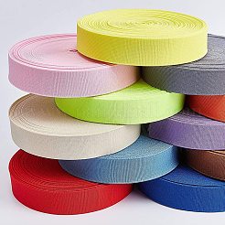 超幅広の厚手の平らなゴムバンド  ウェビング衣類縫製アクセサリー  緑黄  30mm&nbsp;EC-WH0016-A-S020