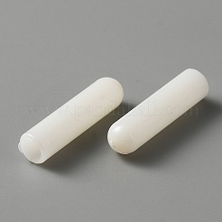 靴紐用のプラスチック製アグレット  靴紐の先端の頭  コラム  ホワイト  20x5mm  内径：3.5mm&nbsp;KY-WH0036-57B