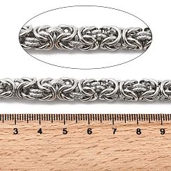 304ステンレススチールビザンチンチェーン  溶接されていない  ステンレス鋼色  8mm&nbsp;CHS-Z007-23P