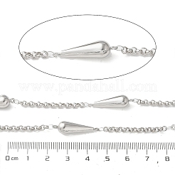 304 Stainless Steel Teardrop Link Chains&nbsp;CHS-Z004-08P