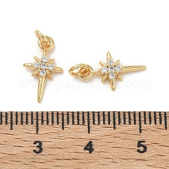 SHEGRACE Brass Micro Pave Cubic Zirconia Pendants&nbsp;XGRQ3D101-480G