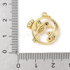 Brass Micro Pave Cubic Zirconia Pendants&nbsp;KK-S337-01G