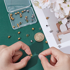 60Pcs 2 Colors 304 Stainless Steel Beads&nbsp;STAS-UN0063-96