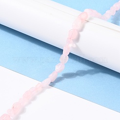 天然マダガスカル ローズクォーツビーズ連売り  ナゲット  タンブルストーン  8~11x7.5~9x4.5~7mm  穴：0.8mm  約42個/連  15.94''（40.5センチメートル）&nbsp;G-G018-13