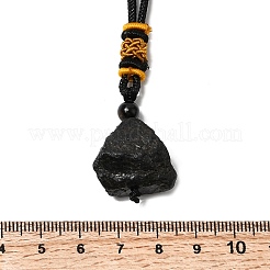 天然トルマリンペンダントネックレス  女性用ナイロンロープ付き  ナゲット  24.41インチ（62cm）&nbsp;NJEW-B156-01