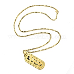 Constellation 304 Stainless Steel Micro Pave Clear Cubic Zirconia Wheat Chain Pendant Necklaces for Women Men&nbsp;NJEW-U007-01H