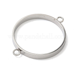 304 Stainless Steel Open Back Bezel Connector Charms&nbsp;STAS-B126-05F-P