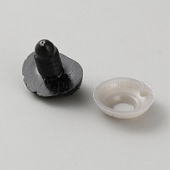 三角形のプラスチック安全工芸品の鼻  スペーサー付き  diyの人形のおもちゃの人形のプラシ天の動物の作成のため  ブラック  12x15mm&nbsp;FIND-Z088-01