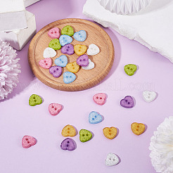 30Pcs 6 Colors Resin Buttons&nbsp;BUTT-TA0001-57