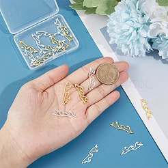 20Pcs 2 Colors 304 Stainless Steel Connector Charms&nbsp;STAS-UN0044-34