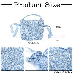 Cloth High Jacquard Flower Sugar Gift Drawstring Bags with Handle&nbsp;ST-CJ0004-01A