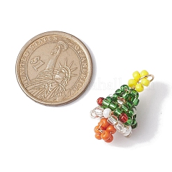 Christmas Theme Glass Seed Beaded Woven Pendants&nbsp;PALLOY-MZ00267