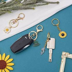 6Pcs Alloy Enamel Pendants Keychain&nbsp;KEYC-SW00003-01