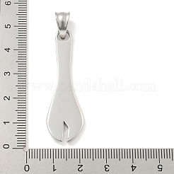 変色しない304ステンレススチールペンダント  レンチチャーム  ステンレス鋼色  46.5x14.5x3mm  穴：7.5x5mm&nbsp;STAS-C102-08P