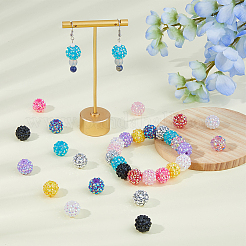 72 個 12 色の樹脂ラインストーンビーズ  内部のアクリルラウンドビーズで  フーセンガム風のアクセサリー用  ミックスカラー  14x12mm  穴：2~2.5mm  6個/カラー&nbsp;RESI-DC0001-37